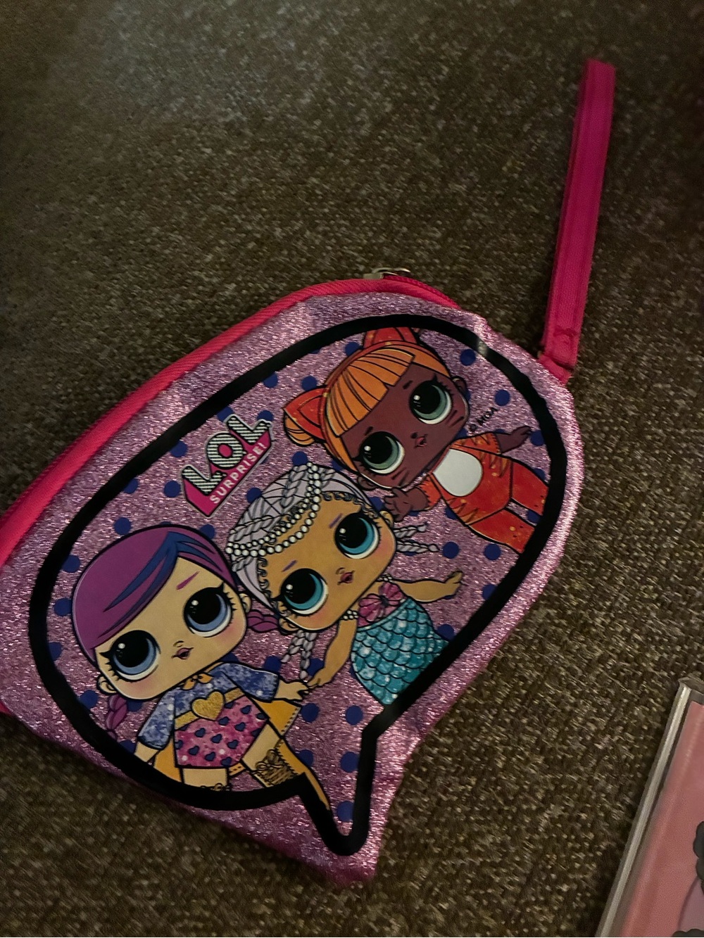 L.O.L. Surprise! Pink & Purple Glitter Speech Bubble Wristlet